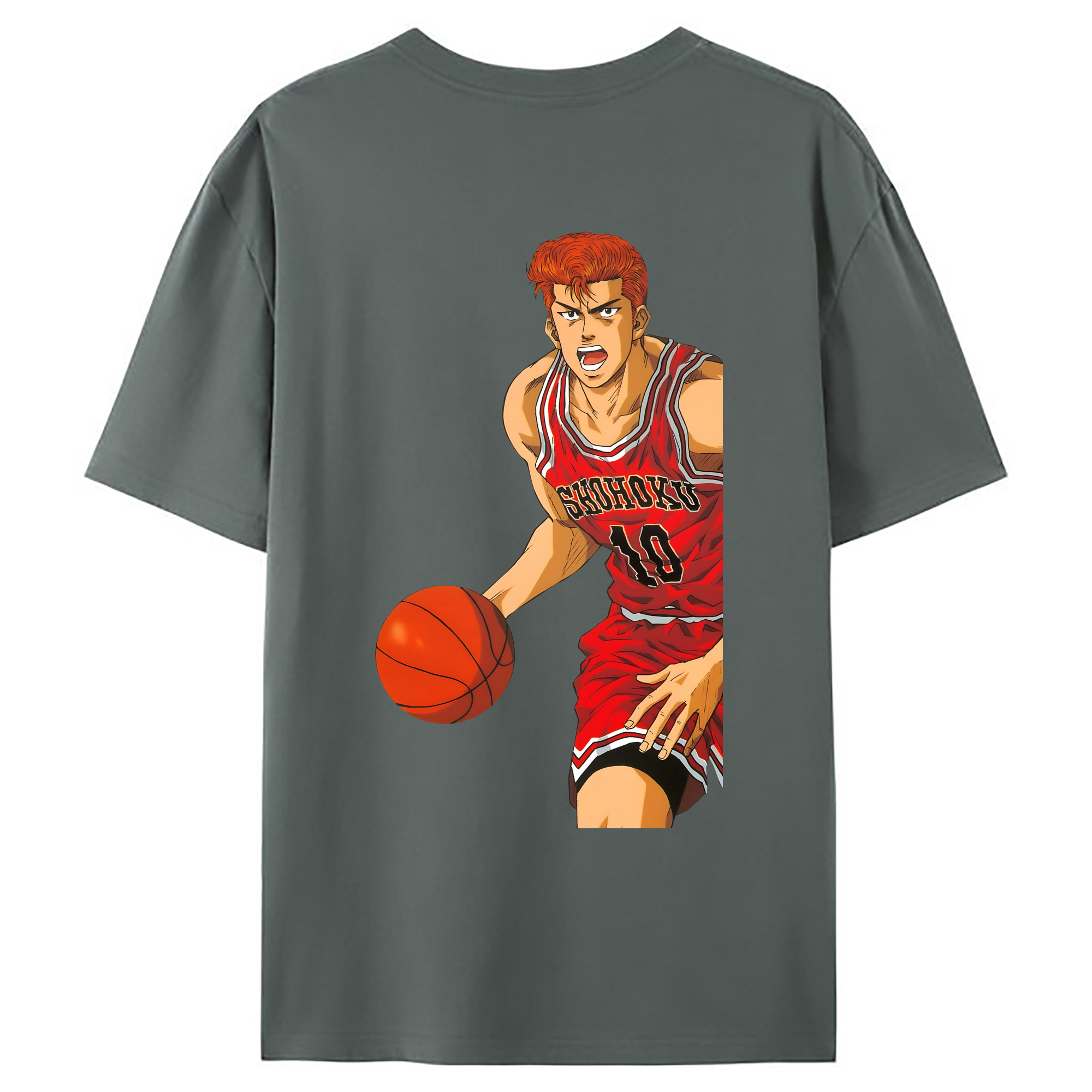 （画像用） SLAM DUNK／スラムダンク 綿100％ メンズ半袖Tシャツ（バックプリント） 通気性
